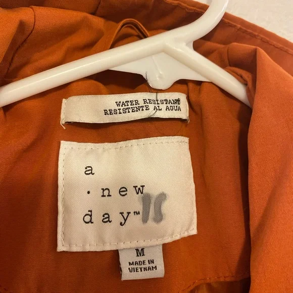 a new day Women's Orange raincoat Trench Coat - Picture 5 of 5